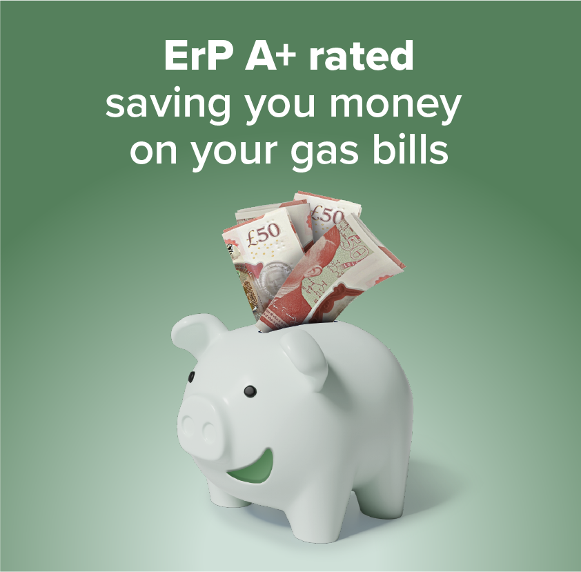ErP A+ rated saving you money on your gas bills